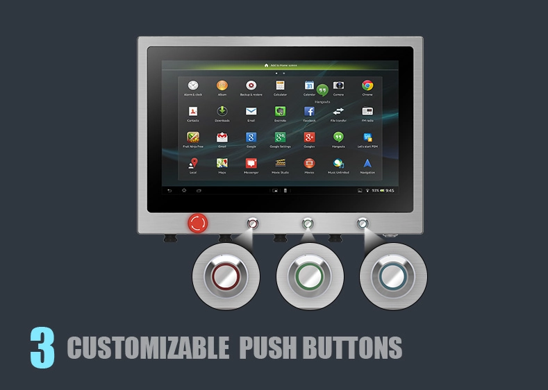 3 Customizable Push Buttons for Enhanced Usability