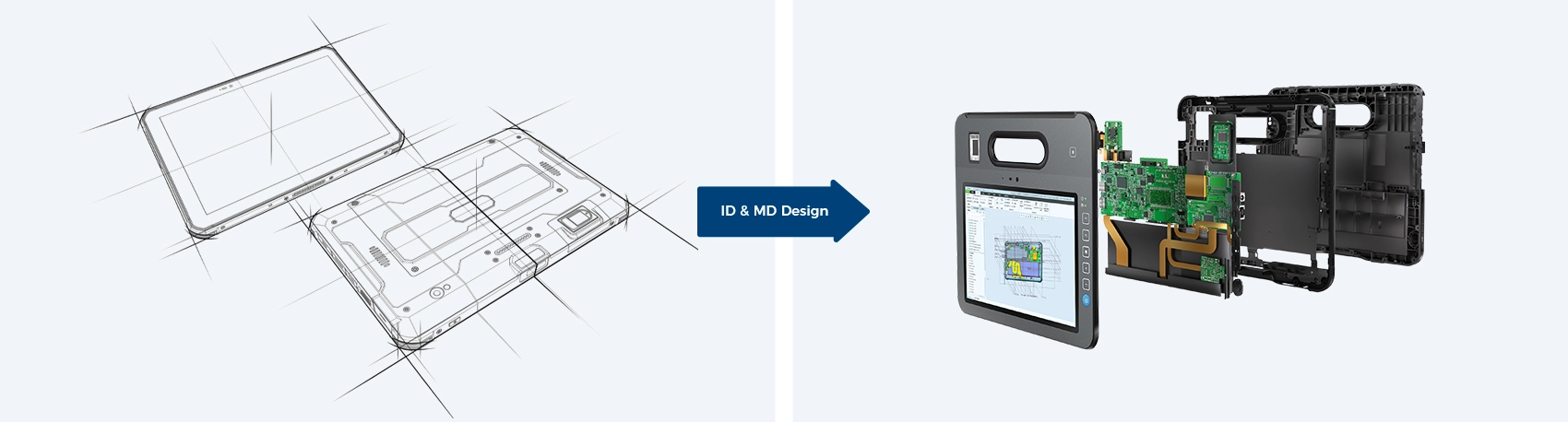 A design sketch from idea to creation. 